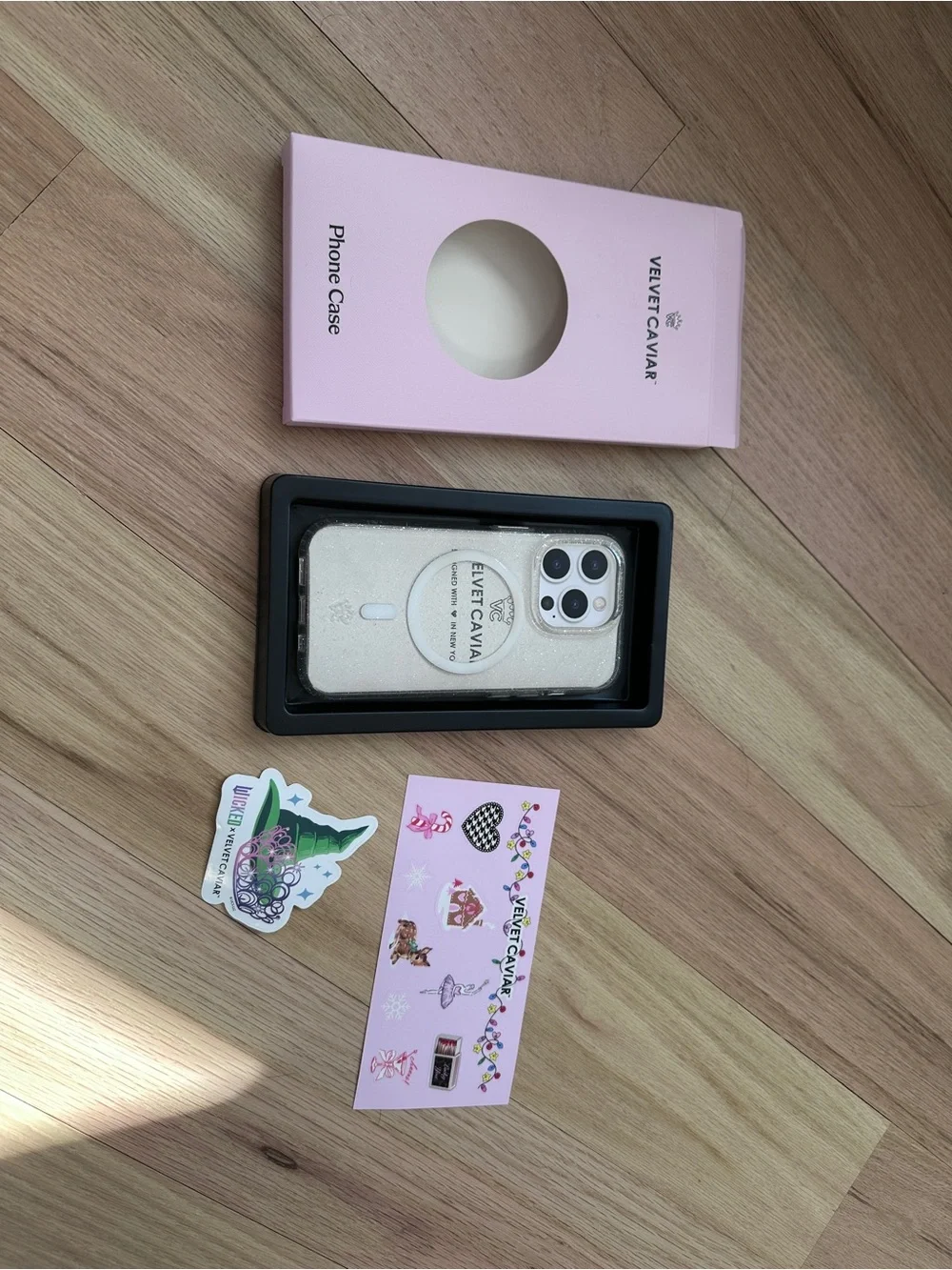 Velvet caviar iPhone 14 Pro clear stardust case